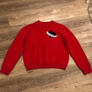 Sandro Paris red sweater 100% Wool